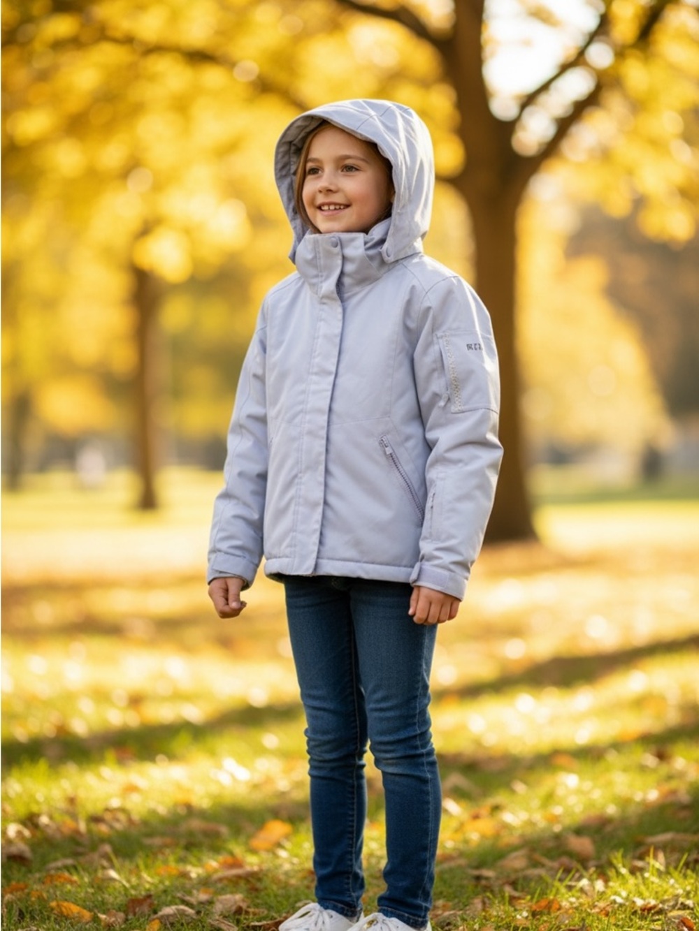 Roxy Girls Light Lavender Hooded Winter Jacket